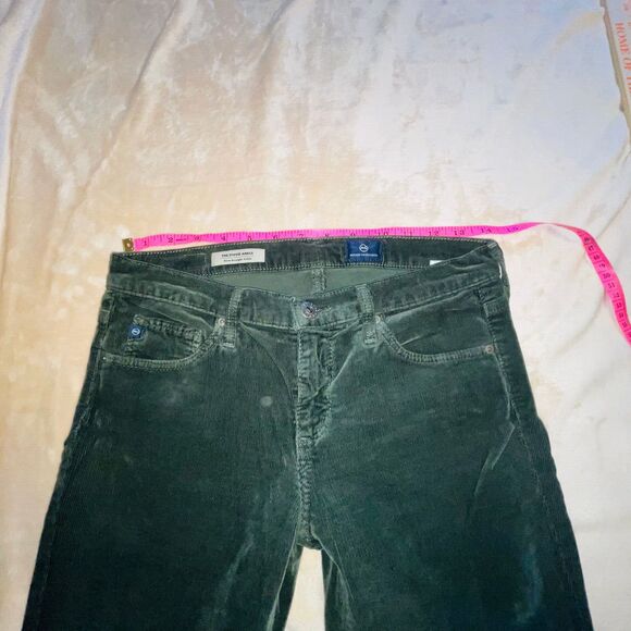 AG Adriano Goldschmeid THE STEVIE ANKLE Green Corduroy Pants 27R Fits 28x28 - Picture 5 of 15